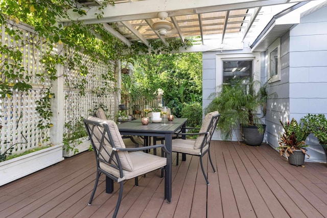 6 E Park Ave, Saint Augustine, FL 32084 - wooden terrace featuring outdoor dining space