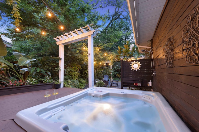 6 E Park Ave, Saint Augustine, FL 32084 - view of patio / terrace featuring a hot tub and a deck