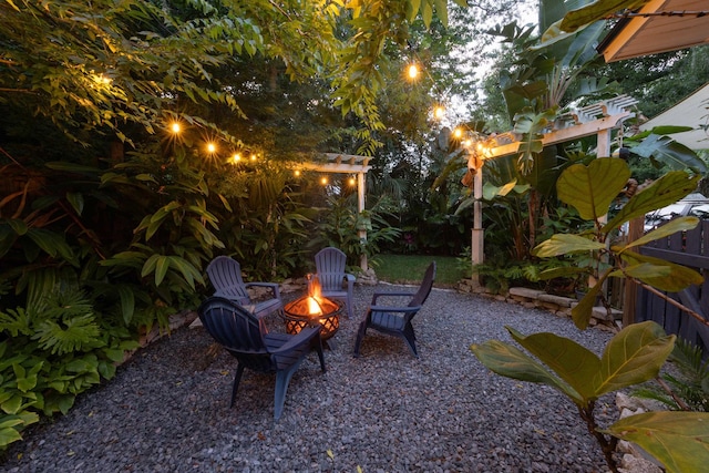 6 E Park Ave, Saint Augustine, FL 32084 - view of patio / terrace with an outdoor fire pit