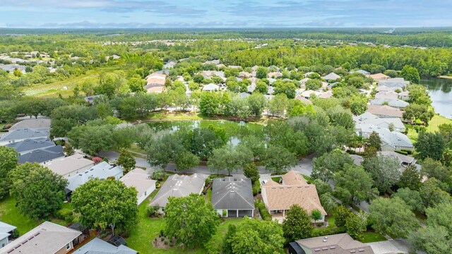 902 Heron Point Cir, Deland, FL 32724 - aerial view of residential area with a heavily wooded area and a large body of water