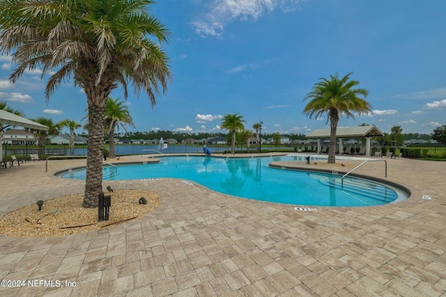 view of pool with a patio area