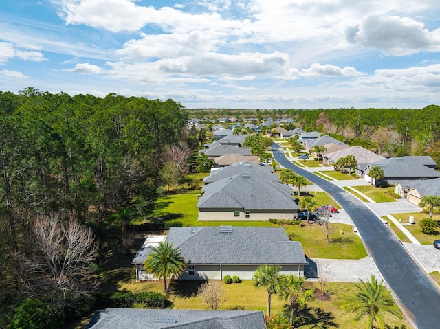 bird's eye view with a residential view