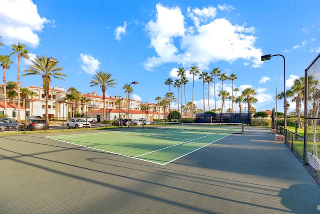 view of tennis court