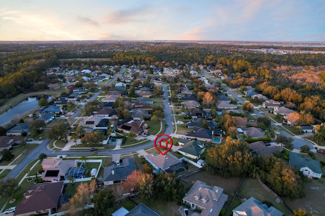 drone / aerial view featuring a residential view