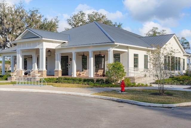 view of front of property with a porch