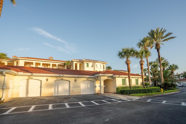 view of building exterior with a garage