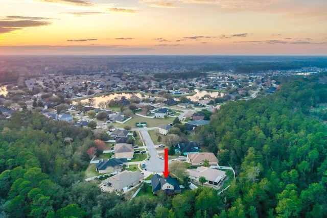 drone / aerial view with a residential view