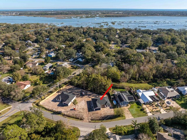 411 Royal Rd, Saint Augustine, FL 32086 - bird's eye view with a water view and a residential view