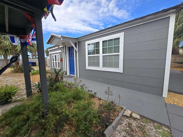 view of front of property with fence