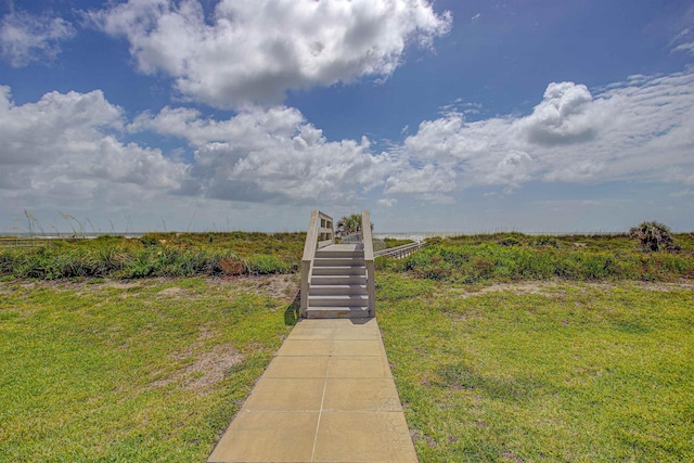 exterior space featuring stairway