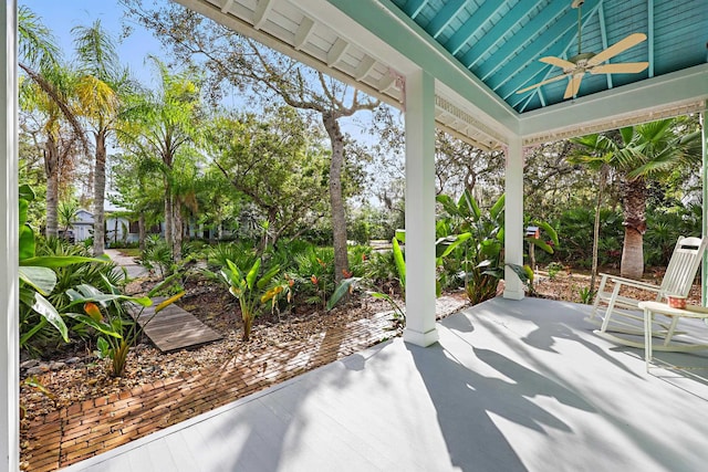 146 Istoria Dr, Saint Augustine, FL 32095 - view of patio featuring ceiling fan