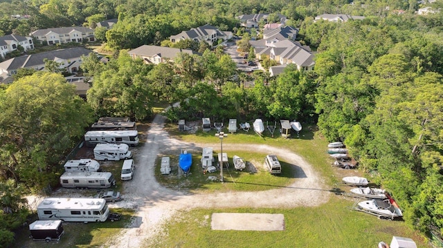 aerial view with a residential view