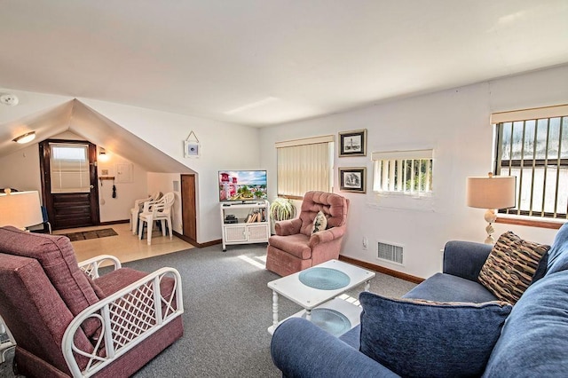 view of carpeted living room