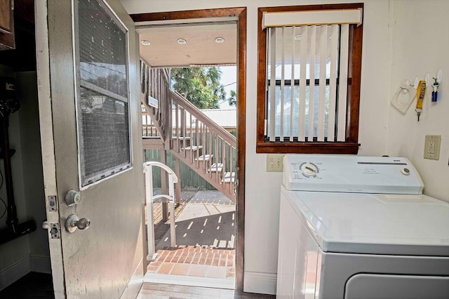 washroom featuring washer / clothes dryer