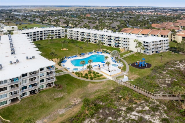 4670 A1A S Unit 1404, Saint Augustine, FL 32080 - aerial view of a pool area and apartment complex / building