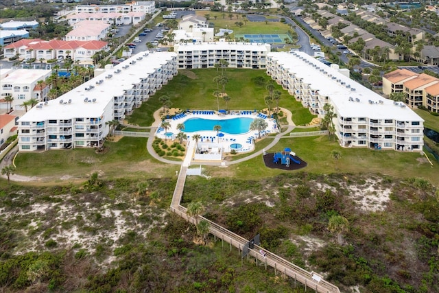 4670 A1A S Unit 1404, Saint Augustine, FL 32080 - drone / aerial view of a pool