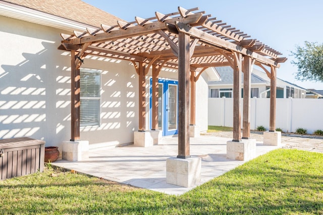 view of patio / terrace with a pergola