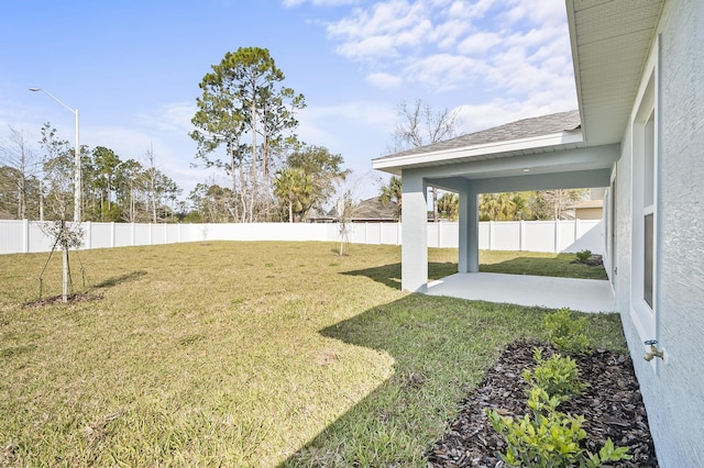 view of yard featuring a patio