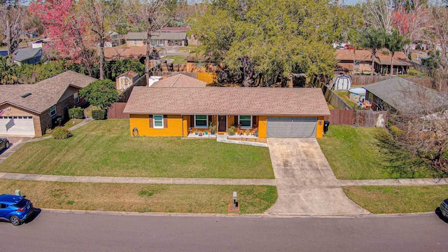 drone / aerial view featuring a residential view