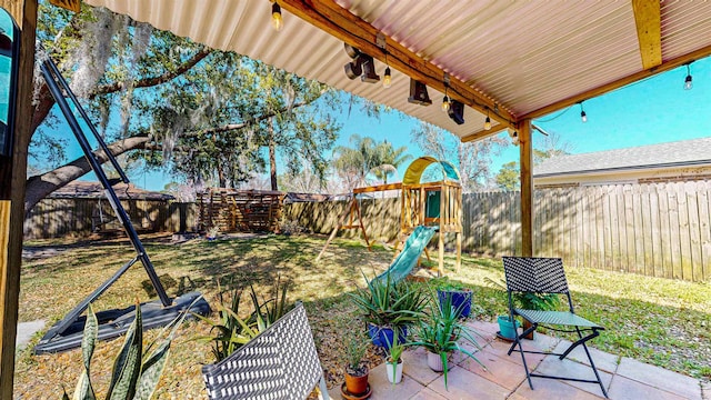 view of patio / terrace with a fenced backyard