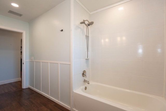 132 Southwind Cir, Saint Augustine, FL 32080 - bathroom featuring wood finished floors and  shower combination