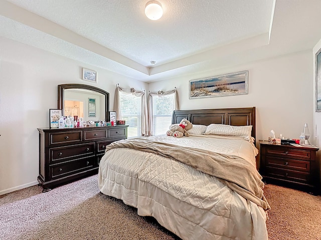 348 Ashby Landing Way, Saint Augustine, FL 32086 - bedroom featuring light colored carpet, a raised ceiling, and a textured ceiling