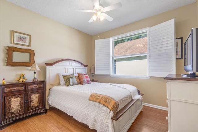 501 Olympic Cir, Saint Augustine, FL 32092 - bedroom with light wood-type flooring and a ceiling fan