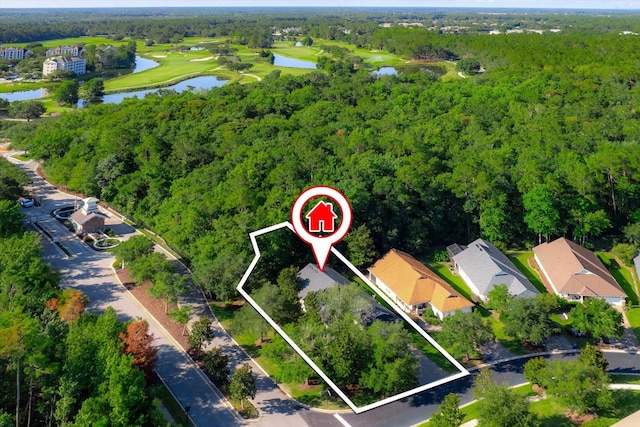 501 Olympic Cir, Saint Augustine, FL 32092 - aerial view of residential area with a large body of water and property parcel outlined