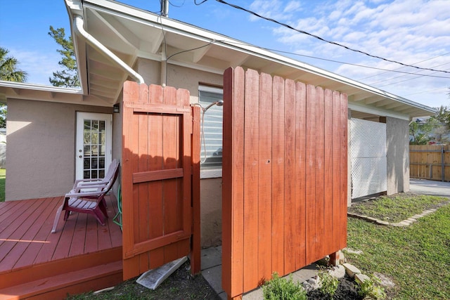 view of outbuilding