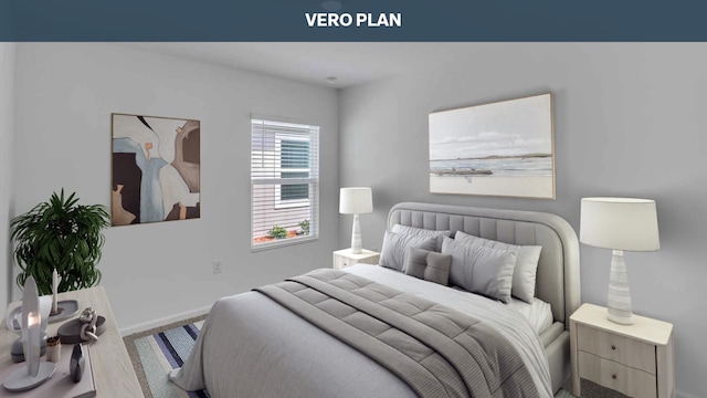 bedroom featuring hardwood / wood-style flooring