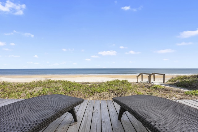 water view with a view of the beach