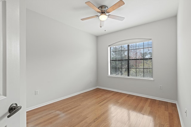 4515 Serena Cir, Saint Augustine, FL 32084 - empty room with baseboards, light wood-style floors, and ceiling fan