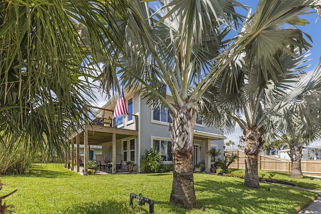 exterior space featuring a yard