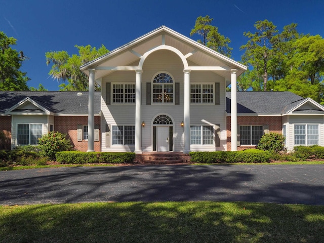 view of greek revival inspired property