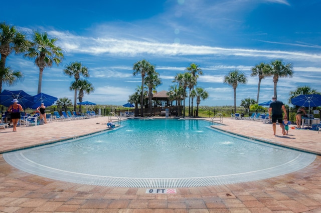 850 A1A Beach Blvd Unit 42, Saint Augustine Beach, FL 32080 - community pool with a gazebo and a patio