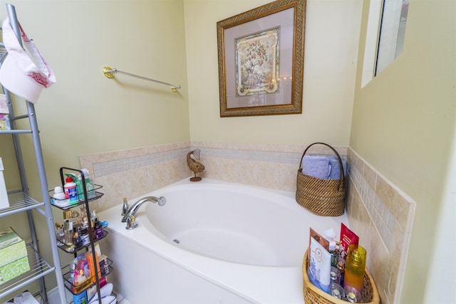 bathroom with a bath