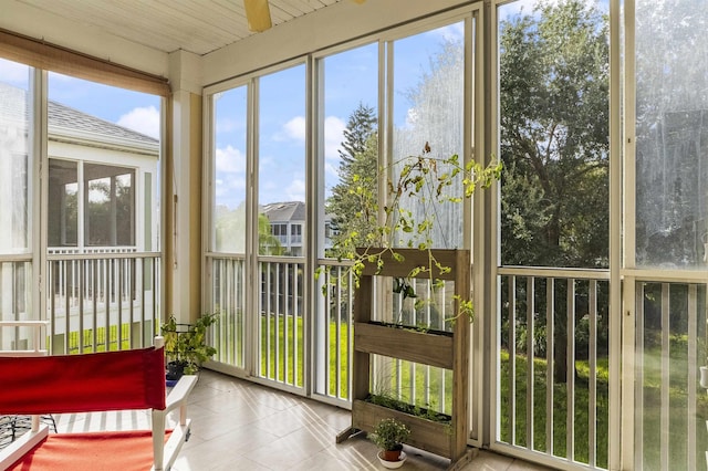 view of sunroom