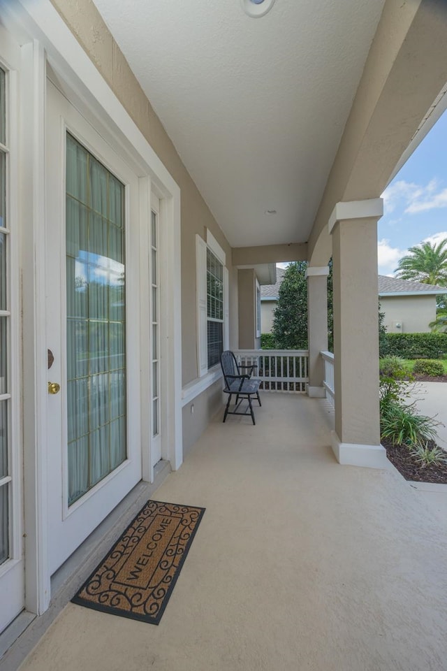 view of patio with covered porch