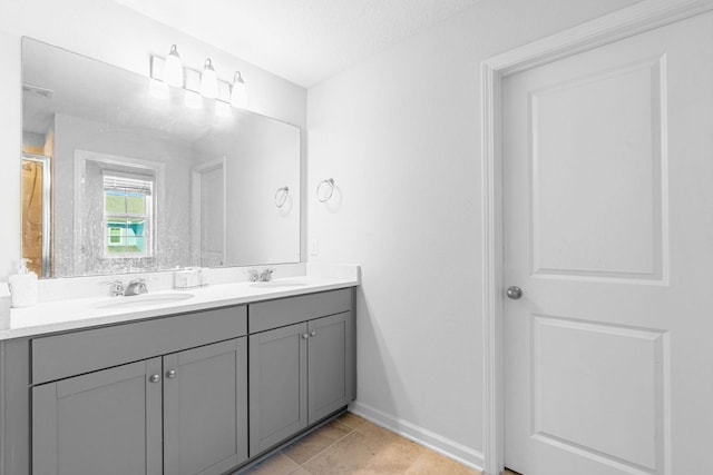 269 Clarys Run, Saint Augustine, FL 32092 - full bath with double vanity and tile patterned floors