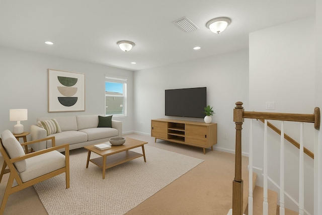 269 Clarys Run, Saint Augustine, FL 32092 - living area featuring light colored carpet and recessed lighting