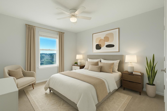 269 Clarys Run, Saint Augustine, FL 32092 - bedroom with light carpet and ceiling fan
