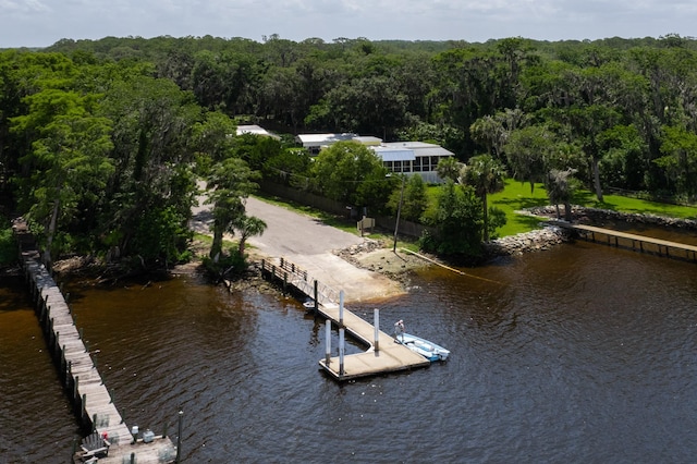 102 Saint Johns Blvd, East Palatka, FL 32131 - dock area featuring a forest view and a water view