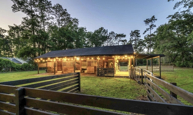 view of horse barn