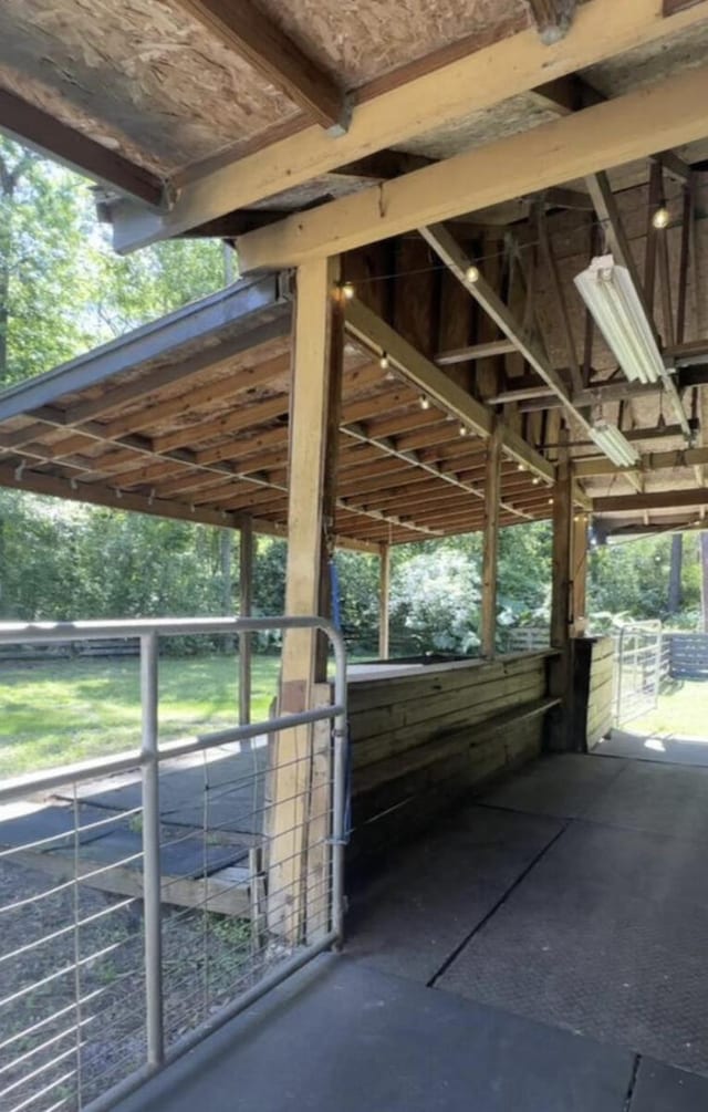 view of horse barn