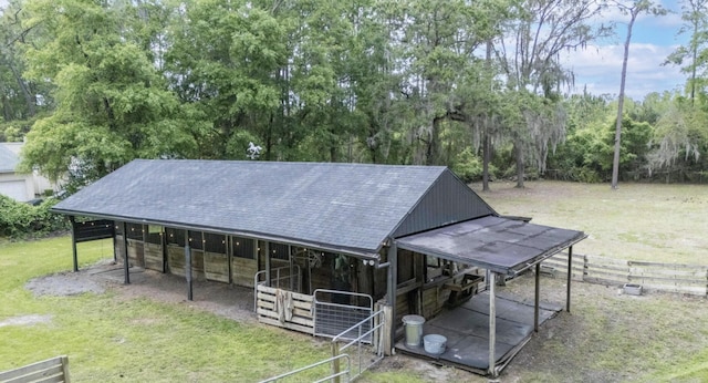 view of horse barn