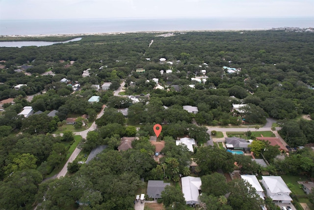 1711 Old Beach Rd, Saint Augustine, FL 32080 - aerial view of property's location featuring a large body of water and a heavily wooded area