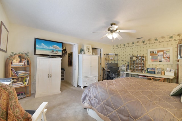 1711 Old Beach Rd, Saint Augustine, FL 32080 - bedroom with carpet and ceiling fan