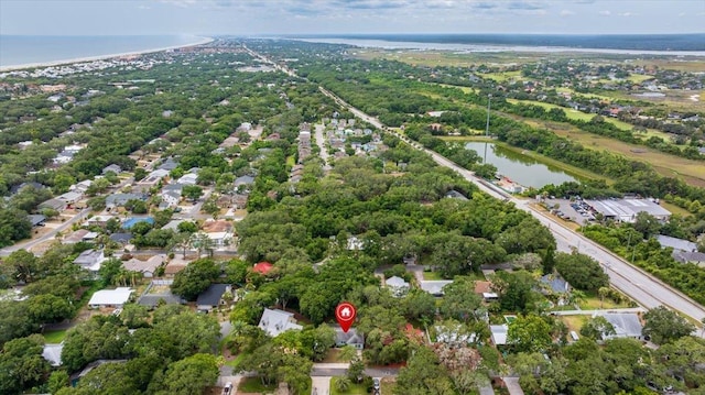 603 Mariposa St, Saint Augustine Beach, FL 32080 - aerial view of property and surrounding area featuring a large body of water
