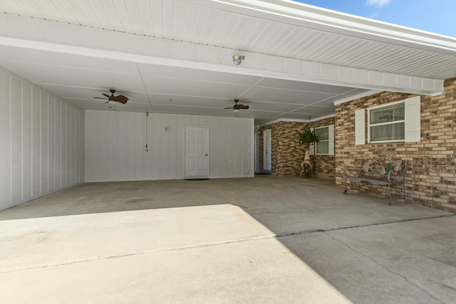 view of patio / terrace with ceiling fan