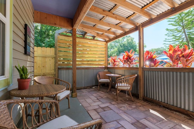 view of patio featuring outdoor dining space